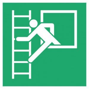 Fenêtre de secours avec échelle de secours