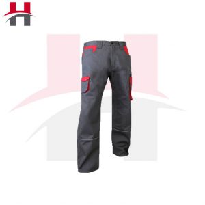 Pantalon de Travail - Gris et Rouge