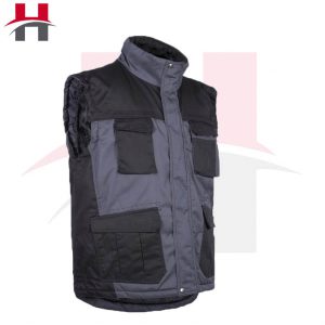 Gilet de Travail Matelassé - Gris et Noir