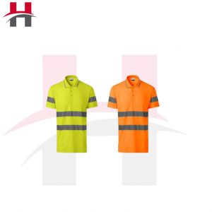 Polo Unisexe Personnalisable avec Bandes Réfléchissantes - Jaune / Orange